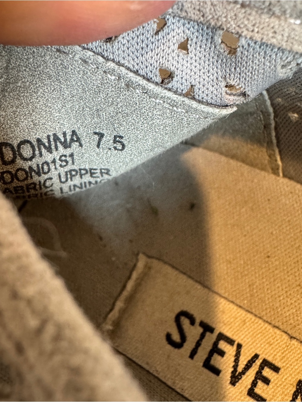 Steve Madden Shoes Womens 7.5 Odonna Loafer Gray Perforated Casual Comfort Flats - Picture 6 of 6
